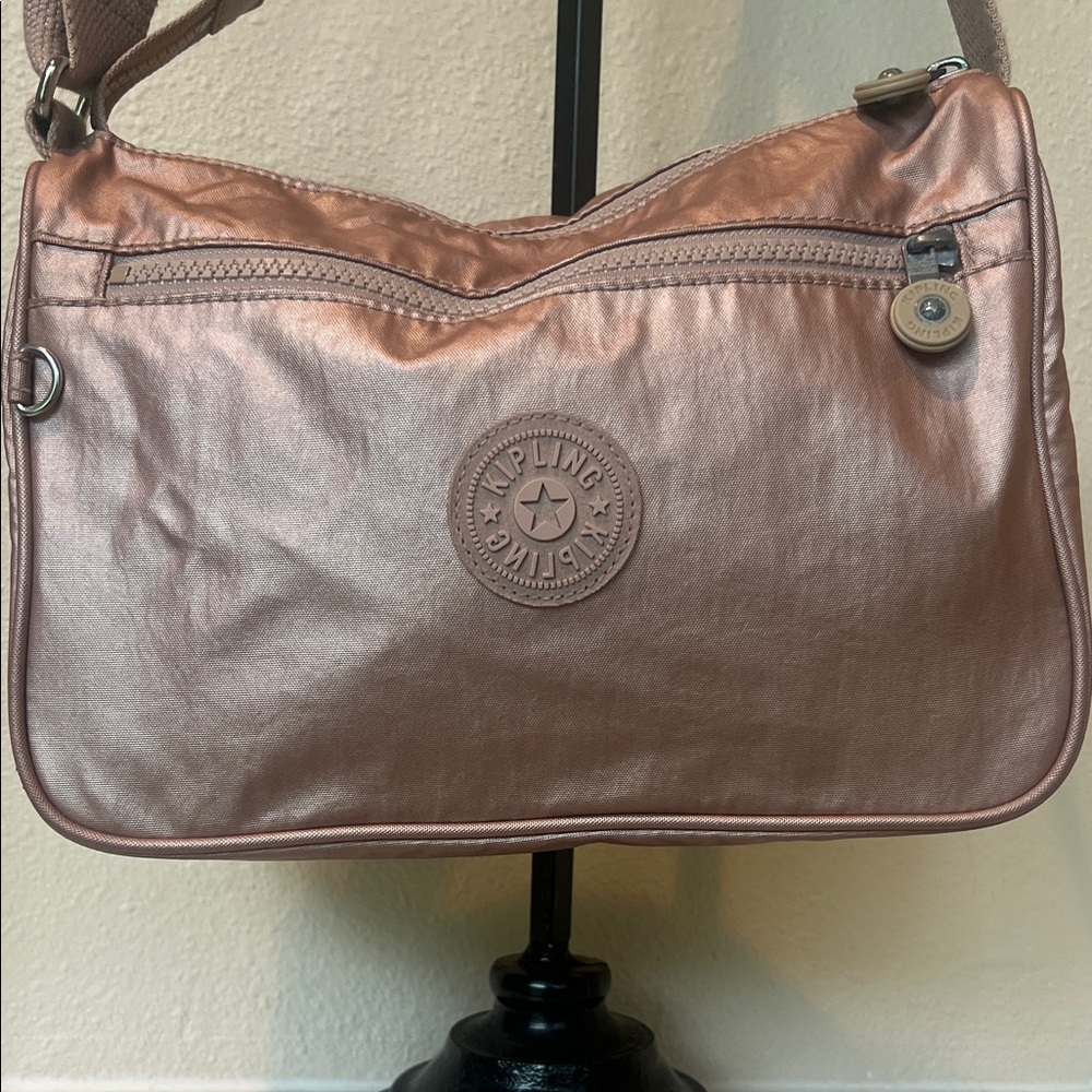 Kipling Crossbody Bag with Light Pink and Cream Logo Patch